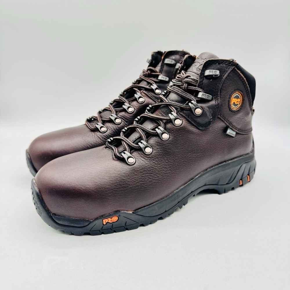 Timberland Titan Trekker Boots Men's Size 9.5 D Brown Waterproof Leather Alloy